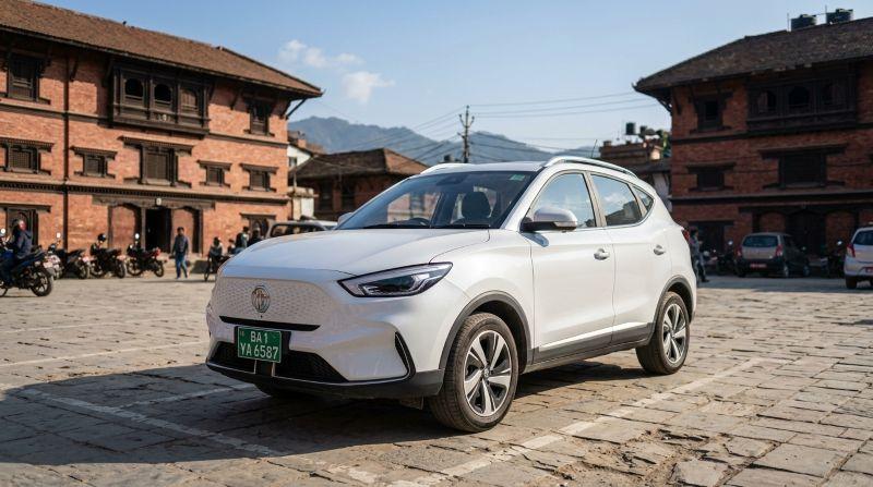 mg zs ev rental in nepal